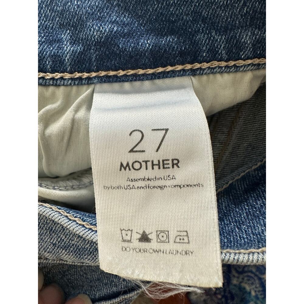 Mother The Rascal Slit Undone Hem Size 27/4 In The Love Experiment EUC - Picture 4 of 8